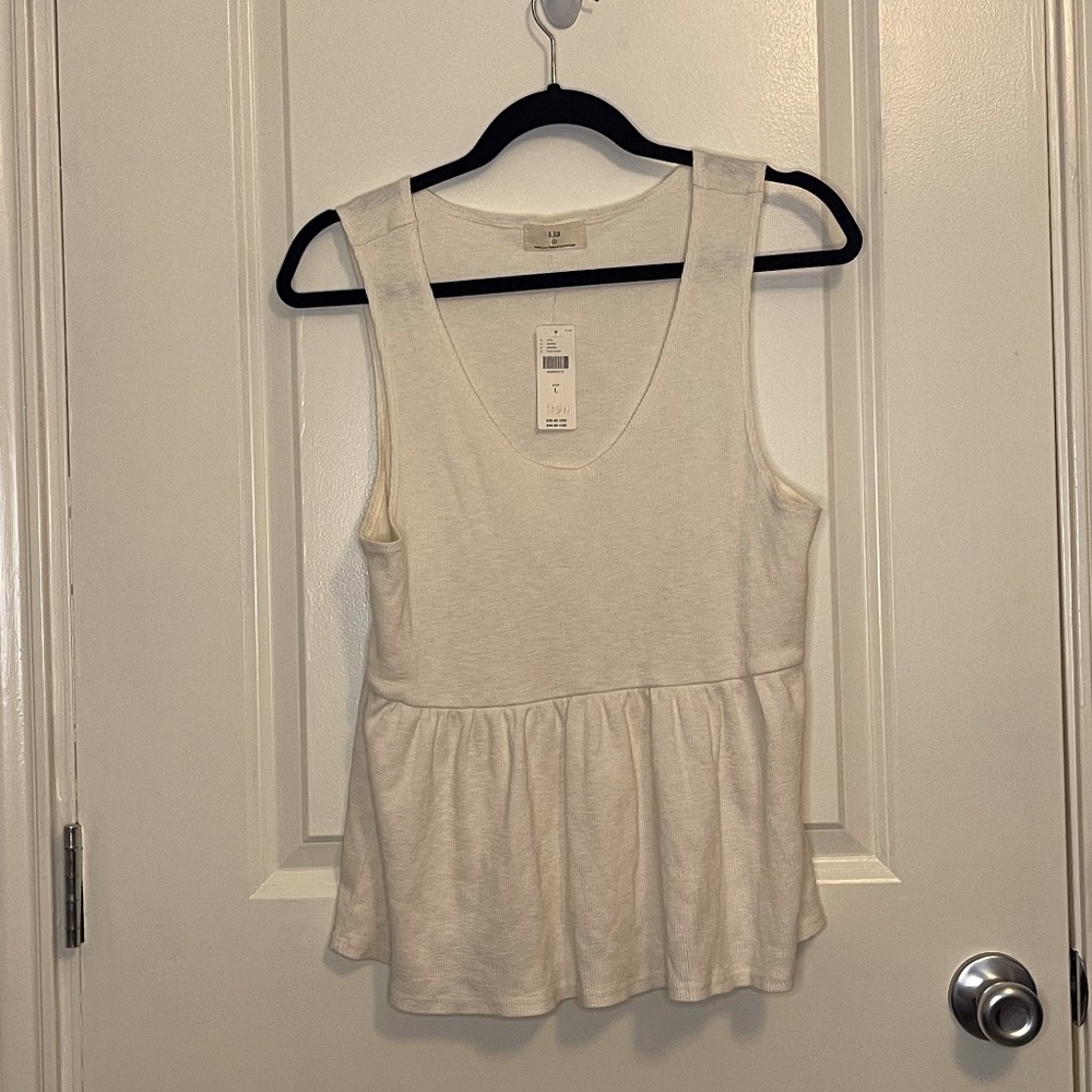 Anthropologie Cream Tank Top